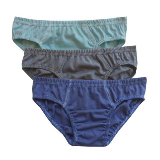 Imagem de Kit 24 Cueca Slip Infantil Embutida 100% Algodão Sortida