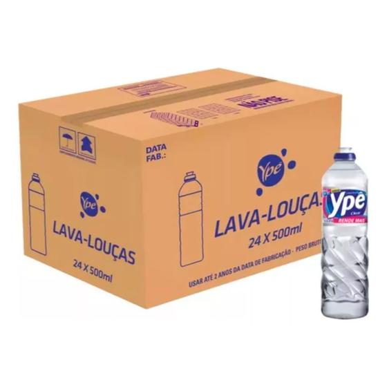 Imagem de Kit 24 Detergente Líquido YPE Clear 500ml Cada
