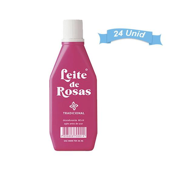 Kit 24 Leite de rosas desodorante + proteção para seu corpo indicado para a limpeza da pele 60ml Menor preço em Kit 24 Leite de rosas desodorante + proteção para seu corpo indicado para a limpeza da pele 60ml