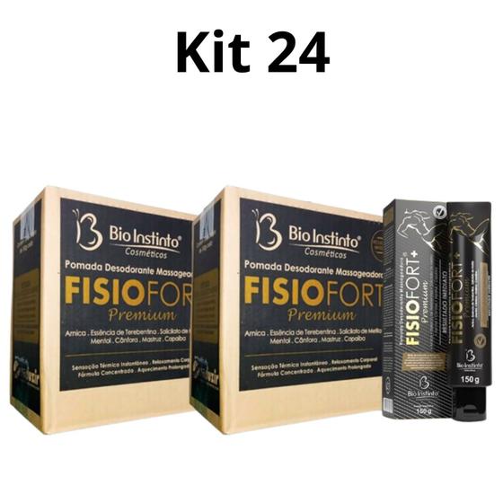 Imagem de Kit 24 Pomada Fisiofort Premium 150G - Bio Instinto