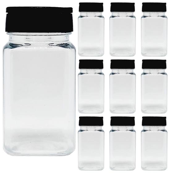 Imagem de Kit 24 Potes De Plastico 170ml Porta Tempero Com Tampa Dosadora Dupla