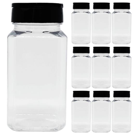 Imagem de Kit 24 Potes De Plastico 220ml Porta Tempero Com Tampa Dosadora Dupla