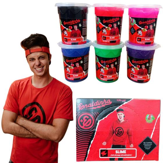 Imagem de kit 24 Slime Brinquedo Enaldinho Massinha Geléca Com 120g com Bolinhas Interplanetárias Colecionáveis.