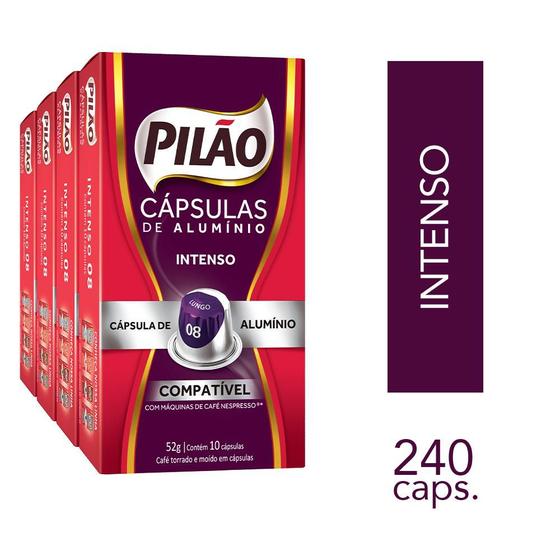 Kit 240 Cápsulas Café Pilão Intenso Menor preço em Kit 240 Cápsulas Café Pilão Intenso