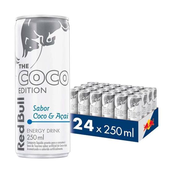 Kit 24X Energético Red Bull Summer Edition Sabor Coco e Açaí 250ml Bebida Energética