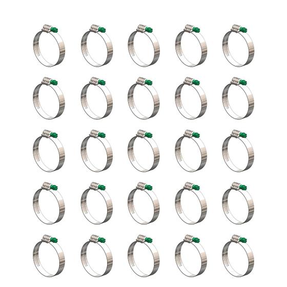 Imagem de Kit 25 Abraçadeira Rosca Sem Fim Aço Carbono Fita 14mm 83x102mm 3.1/4x4" Suprens