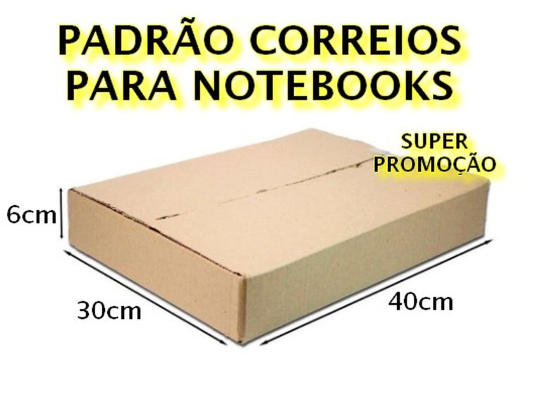 Imagem de Kit 25 Caixas De Papelão 40 X 30 X 6 Notebookd Correios Sedex Pac Transportadoras Organização