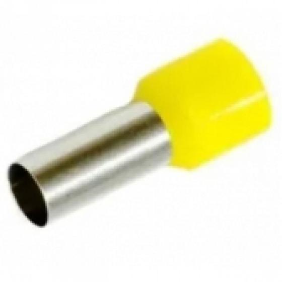 Imagem de Kit 25 conector terminal pino pre isolado 70mm amarelo intelli