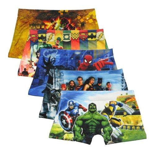 Imagem de Kit 25 Cuecas Box Boxer Infantil Personagem Atacado