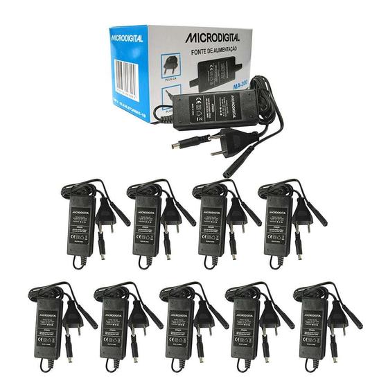 Imagem de Kit 25 Fontes Bivolt Automática 16v 2,8a MA 300 Microdigital