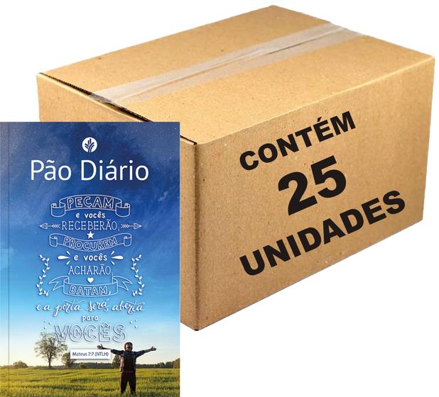 Imagem de Kit 25 Livros Pão Diário Vol. 28 - Devocional Ano 2025 Capa Mateus 7:7