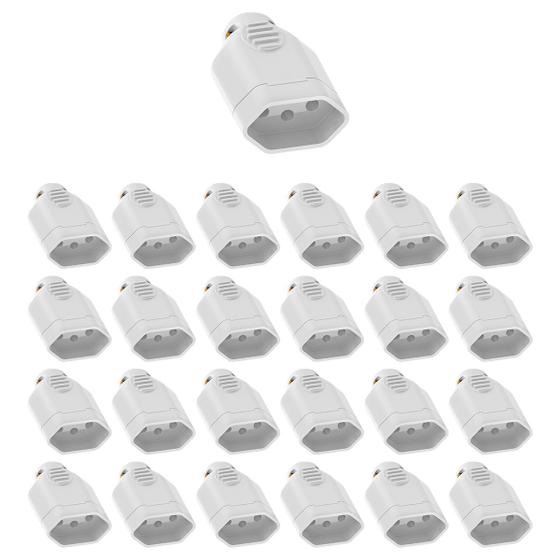 Imagem de Kit 25 Plug Pino femea 20A 2P+T 250v Ilumi