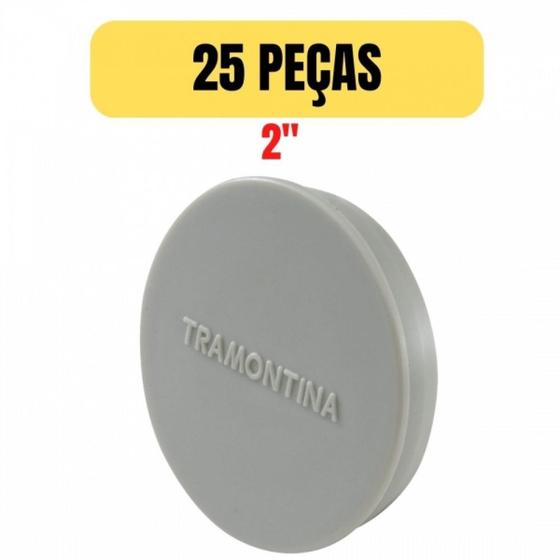 Imagem de Kit 25 tampao plastico para condulete multiplo 2 tramontina