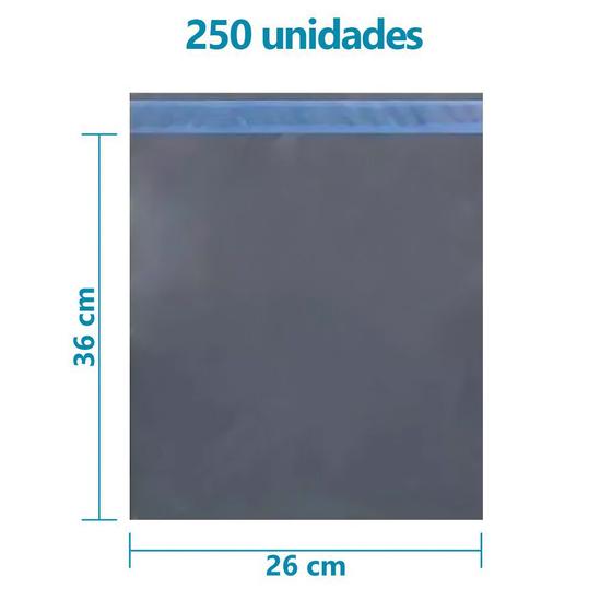 Imagem de Kit 250 Envelopes de Segurança 26x36 Cinza E-Commerce