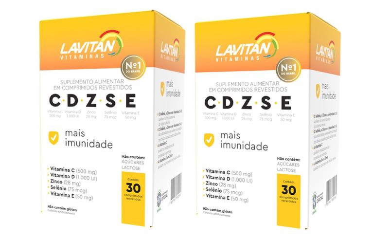 Kit 2cxs Lavitan Imunidade Cdzse Com 30 Comprimidos Cimed ...