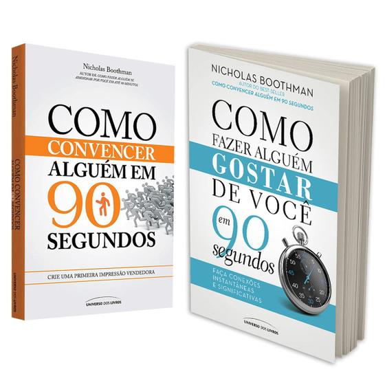 Imagem de Kit 2Livros Autoajuda Como convencer alguém em 90 segundos + Como fazer alguém gostar de você em 90 segundos, mundialmente conhecido em transformar
