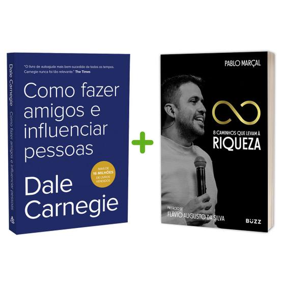 Imagem de Kit 2livros, Como Fazer Amigos e Influenciar Pessoas + 8 Caminhos Que Levam à Riqueza, Clássico Sobre como Multiplicar Riqueza e Solucionar Problemas