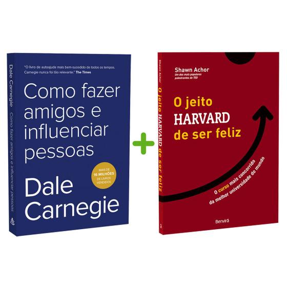 Imagem de Kit 2livros, Como Fazer Amigos e Influenciar Pessoas + O Jeito Harvard de Ser Feliz, Clássico Sobre como Multiplicar Riqueza e Solucionar Problemas - Sextante, Benvirá