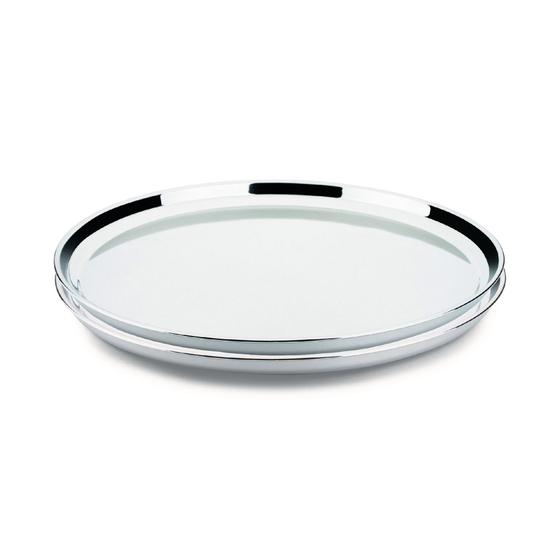 Imagem de Kit 2un Bandeja Garçom 40cm James.F Reforçada Aço Inox