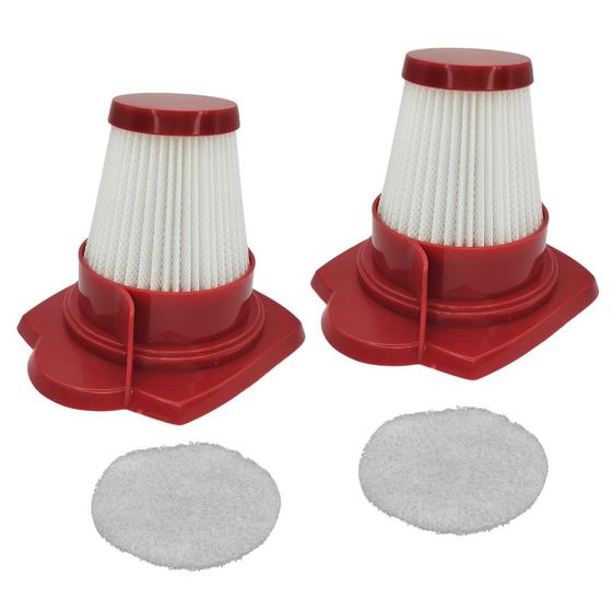 Imagem de Kit 2un Filtro Hepa Vermelho e Espuma Compatível com Aspirador Electrolux Power Speed STK13A
