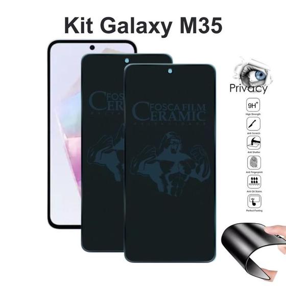 Imagem de Kit 2UN Película Privacidade Fosca de Cerâmica para Samsung Galaxy M35 5G