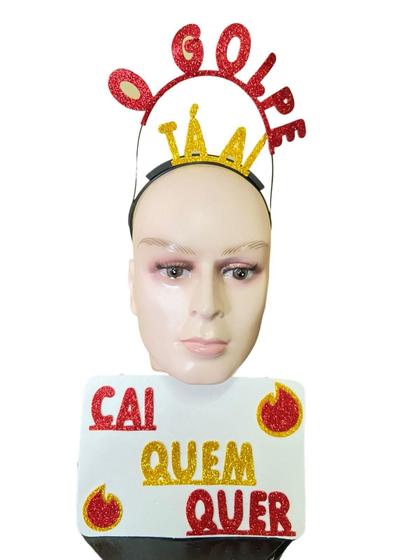 Imagem de Kit 2Un Plaquinha De Carnaval O Golpe Ta Ai Cai Quem Quer'