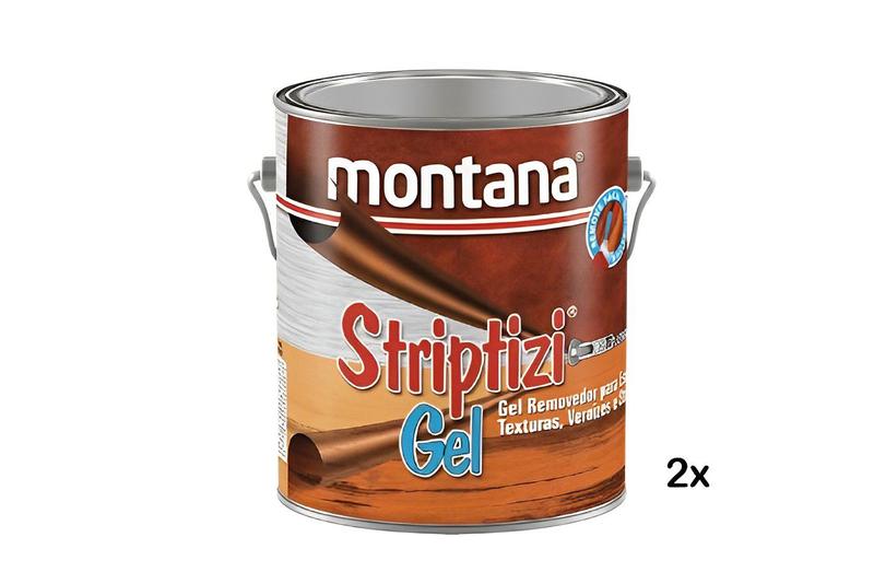 Imagem de Kit 2und Removedor De Tinta Gel Striptizi Montana 1kg