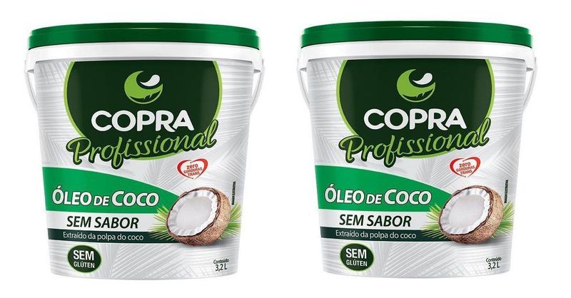 Imagem de Kit 2uni Óleo de Coco sem sabor Balde 3,2kg - Copra