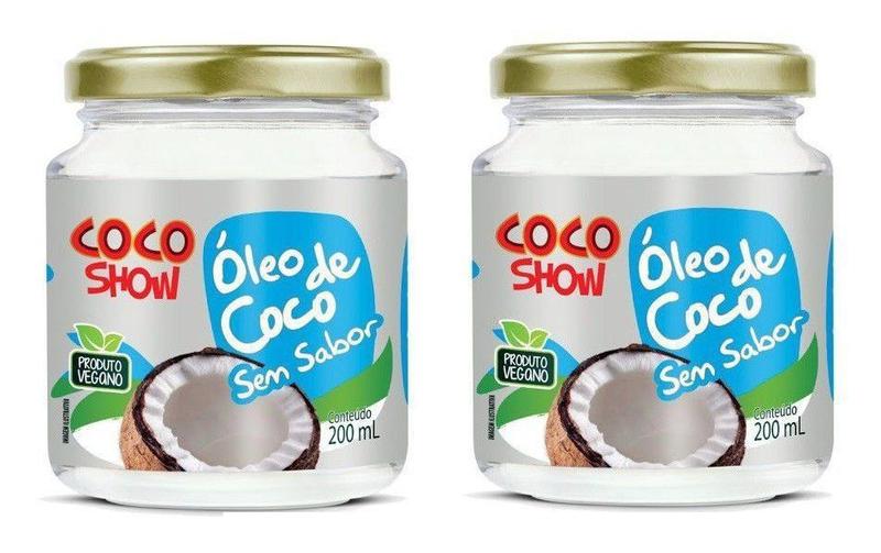 Imagem de Kit 2uni Óleo de Coco sem sabor Coco Show 200ml - Copra