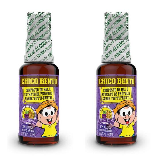 Imagem de Kit 2uni Própion Chico Bento - Spray com Mel e Tutti-Frutti Sem Álcool (30ml) - Baldoni