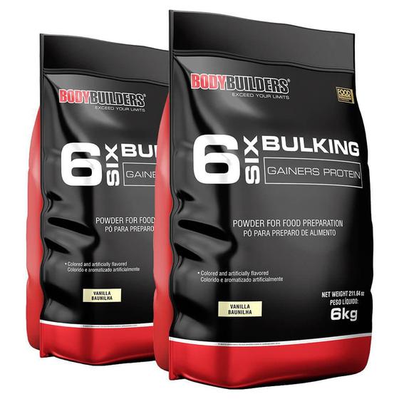 Imagem de Kit 2X 6 Six Bulking 6Kg Baunilha Bodybuilders