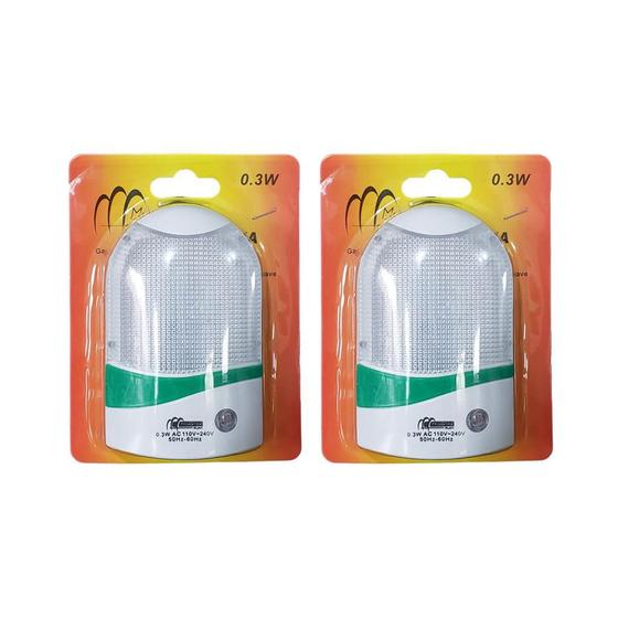Kit 2x Abajur Tomada C/ Sensor Luminosidade Led Noturno Menor preço em Kit 2x Abajur Tomada C/ Sensor Luminosidade Led Noturno