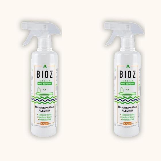 Imagem de Kit 2X: Água de Passar Roupa Biodegradável Alecrim BioZ Green 470ml