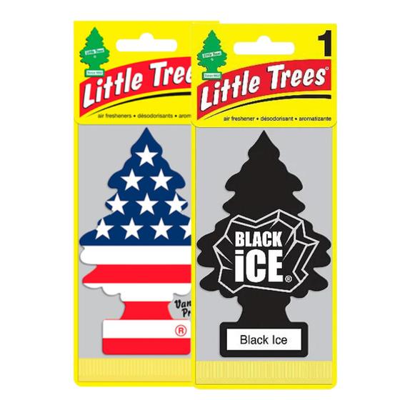 Imagem de Kit 2x Aromatizantes Little Trees Vanilla Pride/Black Ice