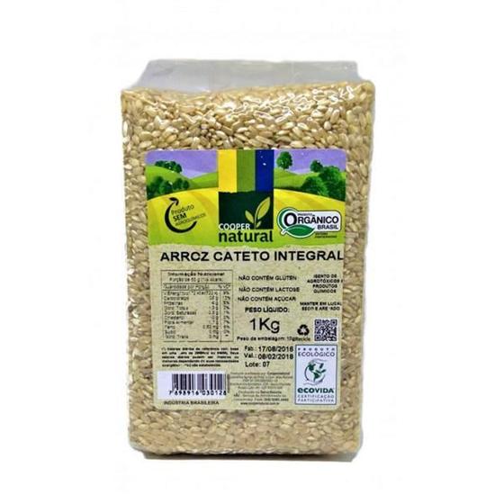 Imagem de Kit 2X: Arroz Cateto Integral Orgânico Coopernatural 1Kg