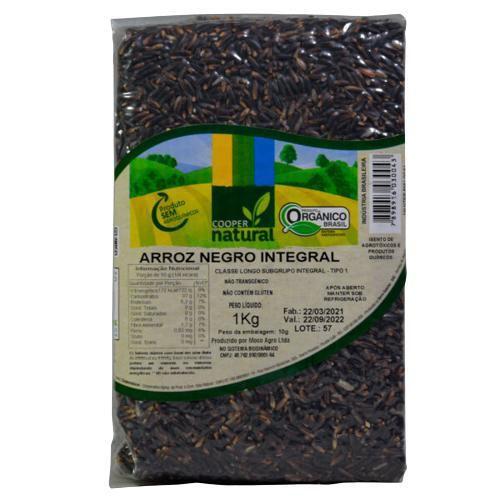 Imagem de Kit 2X: Arroz Negro Integral Orgânico Coopernatural 1Kg