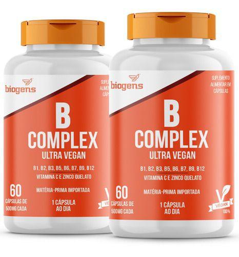 Imagem de Kit 2x B Complex Complexo B Vegano 60 cps Biogens