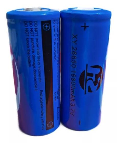 Imagem de Kit 2X Bateria Recarregável 26650 3.7V 16800Mah