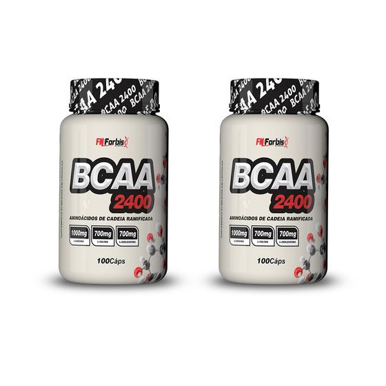 Imagem de Kit 2X BCAA 2400 Gourmet 100 caps - FN Forbis Nutrition