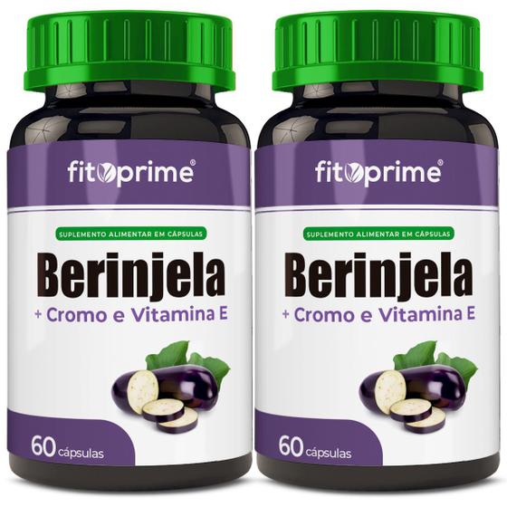 Imagem de Kit 2x Berinjela Com Picolinato de Cromo e Vitamina E 60 Cápsulas