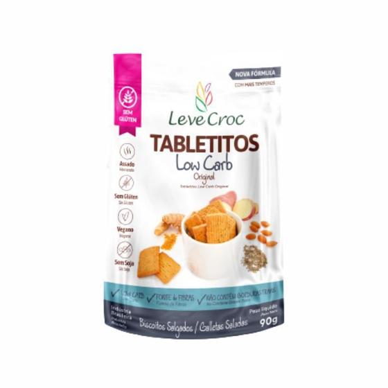 Imagem de Kit 2X: Biscoito Tabletito Original Low Carb Leve Crock 90G