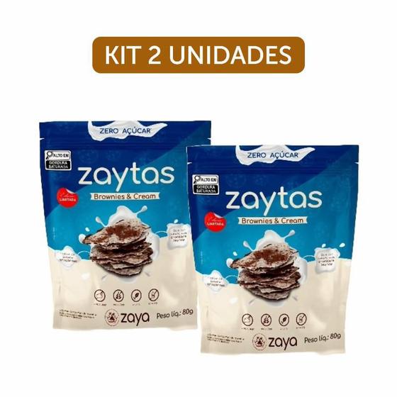 Imagem de Kit 2X: Biscoito Zaytas Brownies & Cream Sem Glúten Zaya 80g