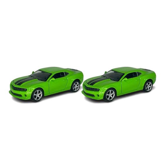 Imagem de Kit 2x Brinquedo Camaro Colecionável Verde - AP TOYS