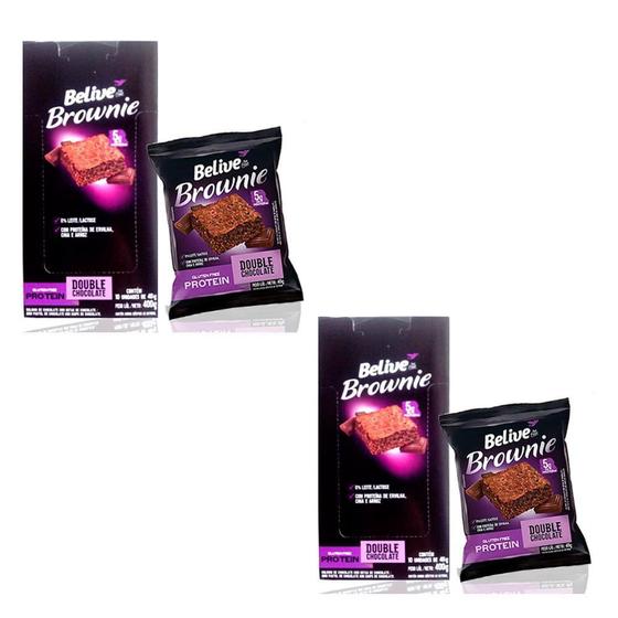 Imagem de Kit 2X Brownie Protein Double Chocolate 10 X 40G - Belive