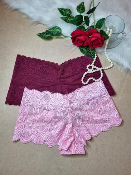 Imagem de KIT 2x Calcinha Shortinho de Renda Calcinha Caleçon Sexy