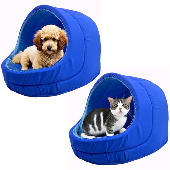 Imagem de Kit 2x Camas Pet Iglu Raça Médio para Cachorro e Gato com Almofada