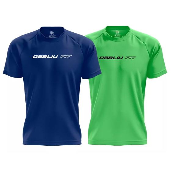 Imagem de Kit 2x Camisetas Academia Treino Musculação Dry Fit Basic Collection Dabliu Fit