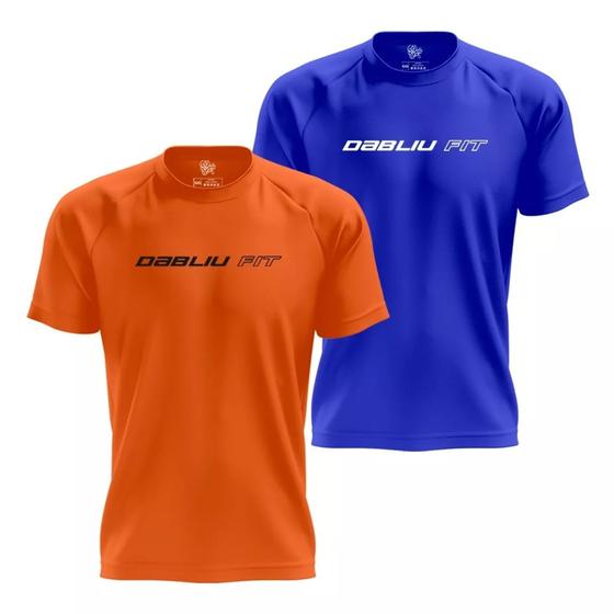 Imagem de Kit 2x Camisetas Academia Treino Musculação Dry Fit Basic Collection Dabliu Fit