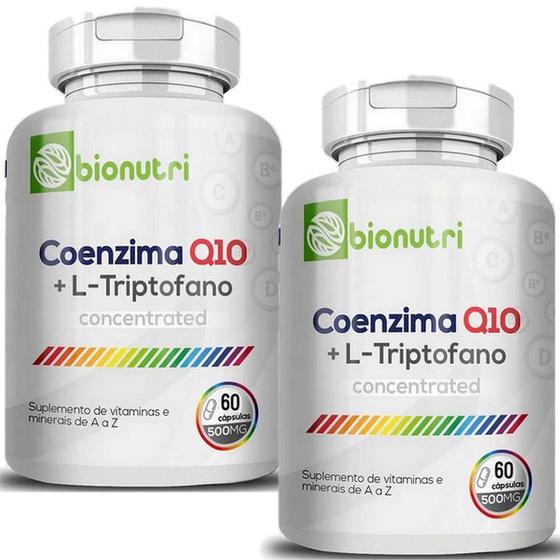 Kit 2x Coenzima Q10 + L-Triptofano - (60 Capsulas cada) - Bionutri ...