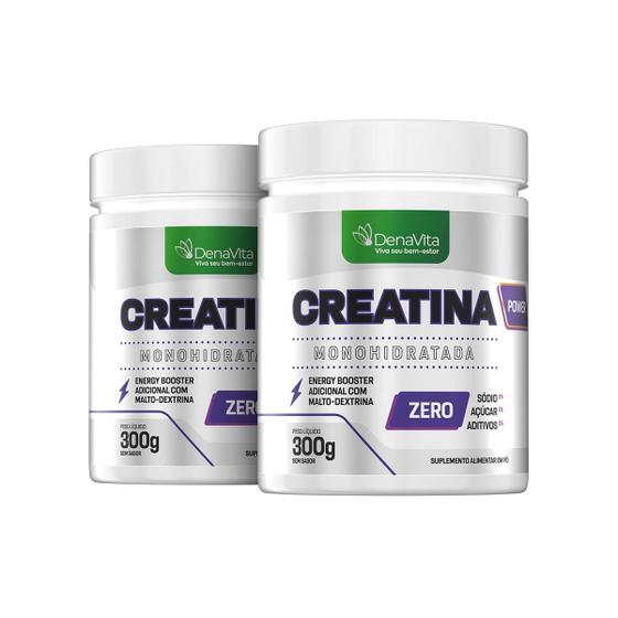 Imagem de Kit 2x Creatina Turbo X3 Monohidratada Creatine 600mg - Denavita